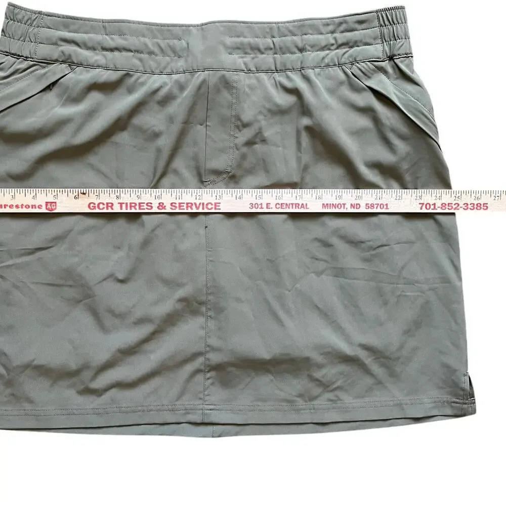 Sahalie Skort Size 1X Olive Green Shorts Inside Activewear Athleisure Knit Plus